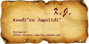 Kovács Jagelló névjegykártya